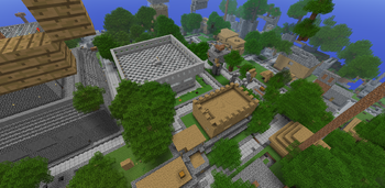 the spawn area of the Survival server.